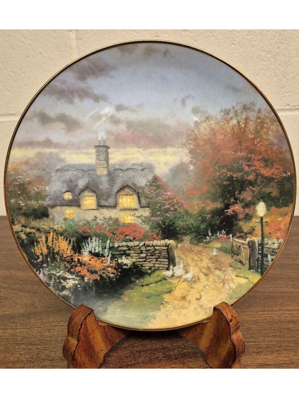Knowles China 'Open Gate Cottage' Limited Edition Collectible Plate by Thomas K.